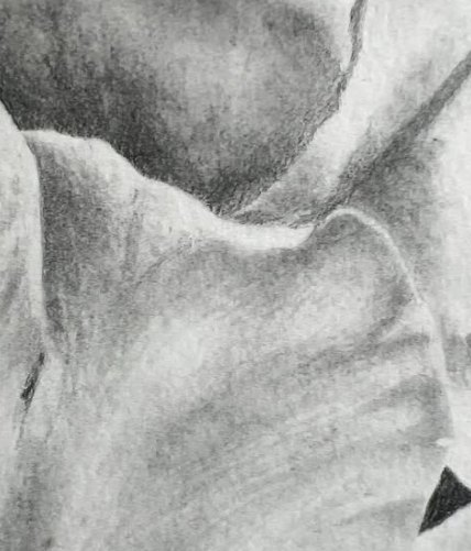 Detail uhlové kresby